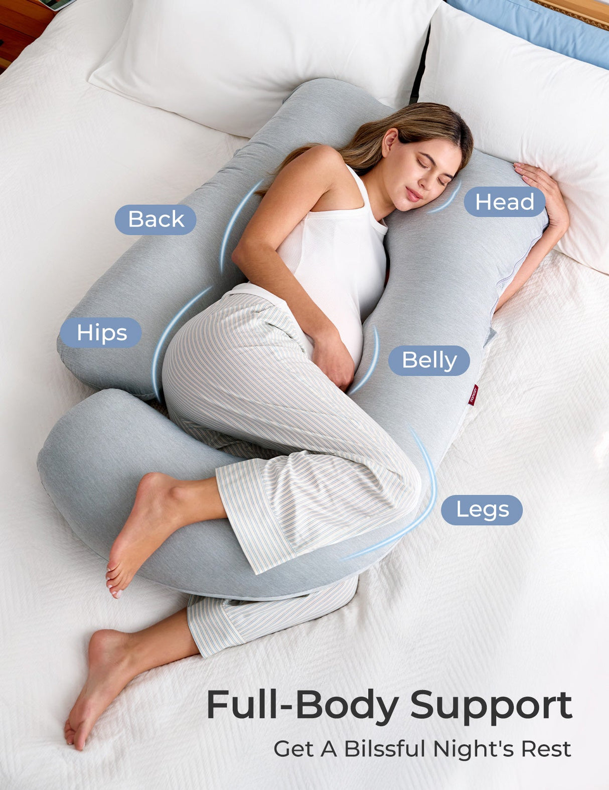 Poma U-Shape Plush Pregnancy Body Pillow