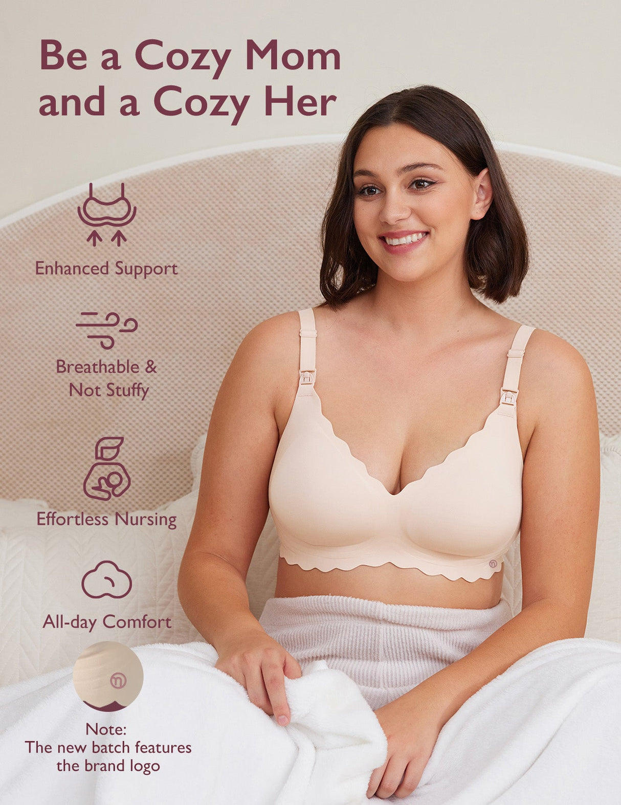 Elara Seamless Wirefree Nursing Pumping Support Bra