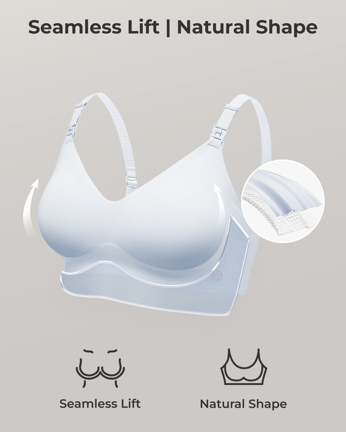 Amelia Seamless Maternity Nursing Support Bra