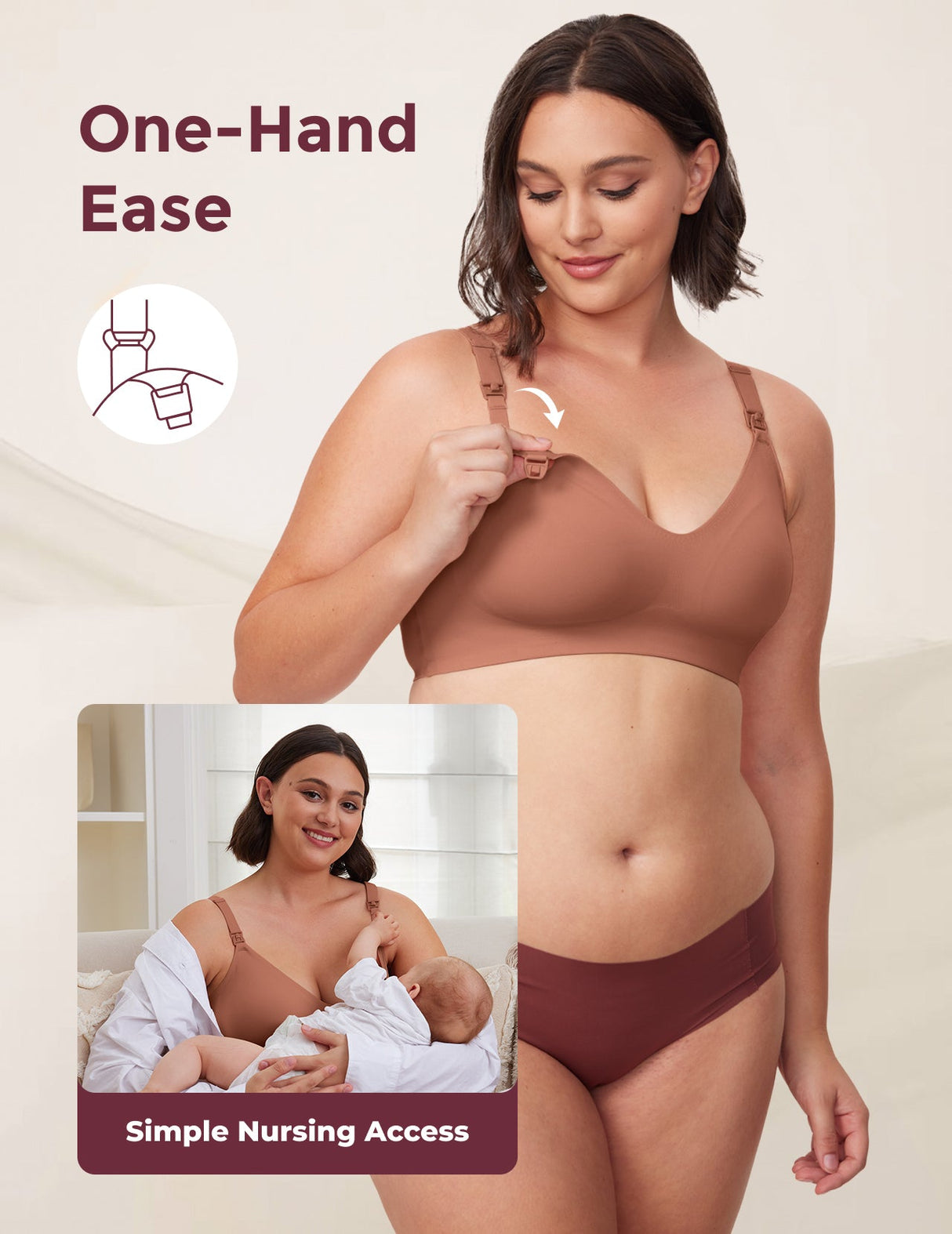 Amelia Seamless Maternity Nursing Support Bra