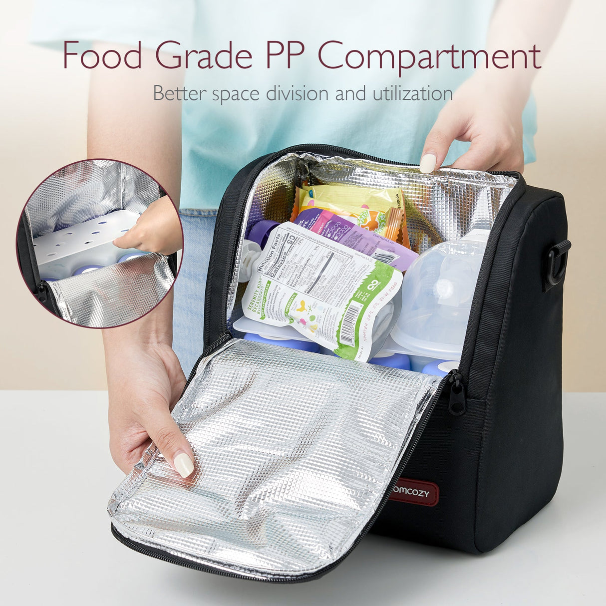 Emma Insulated Baby Bottle Bag Portable Breastmilk Cooler Bag