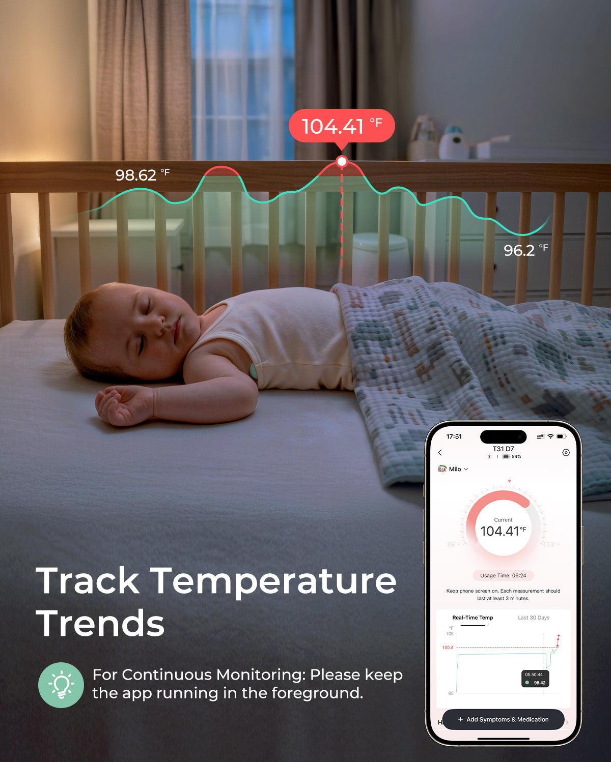 Emma Smart Baby Temperature Thermometer