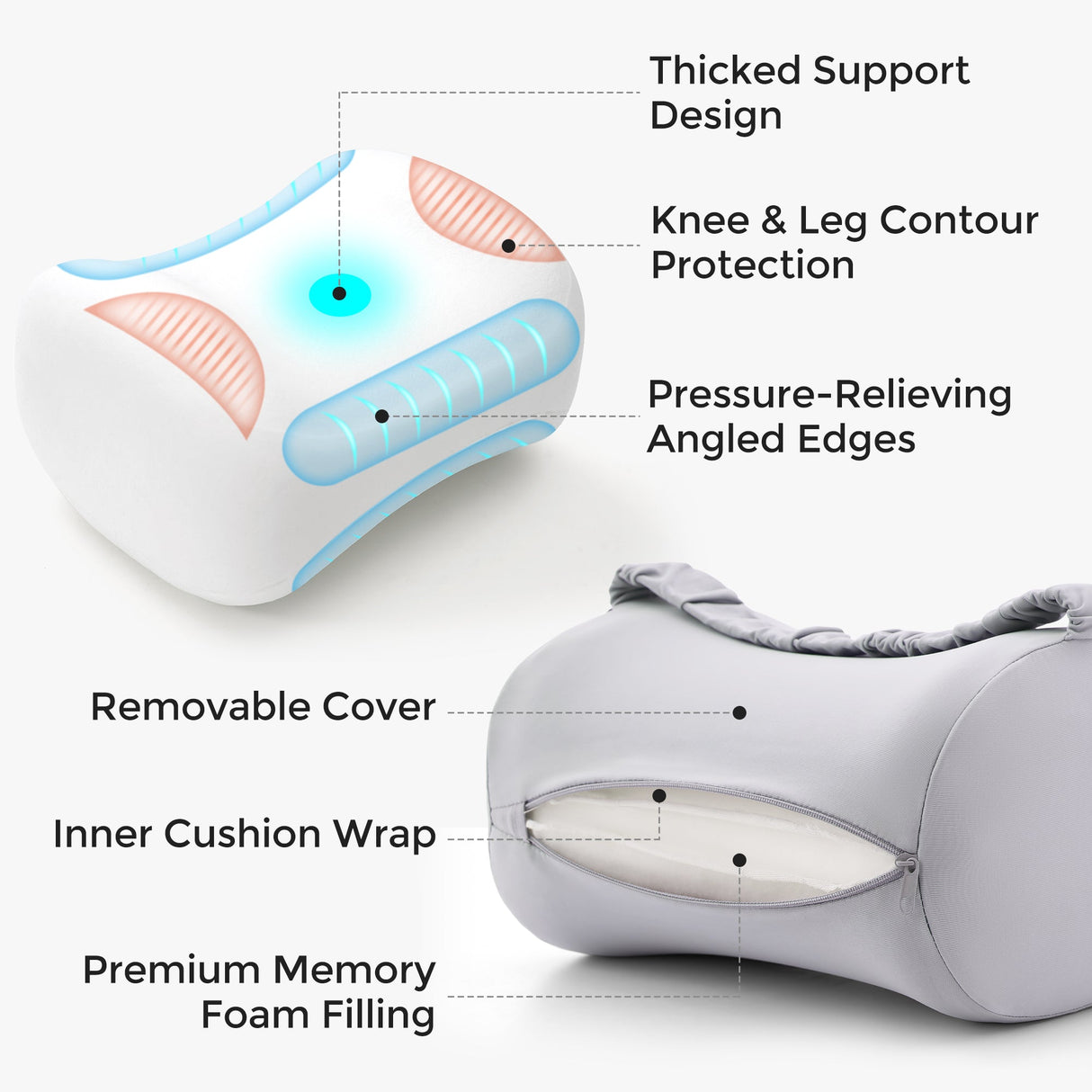 Sophia Cooling Knee Pillow Orthopedic Leg Support Cushion