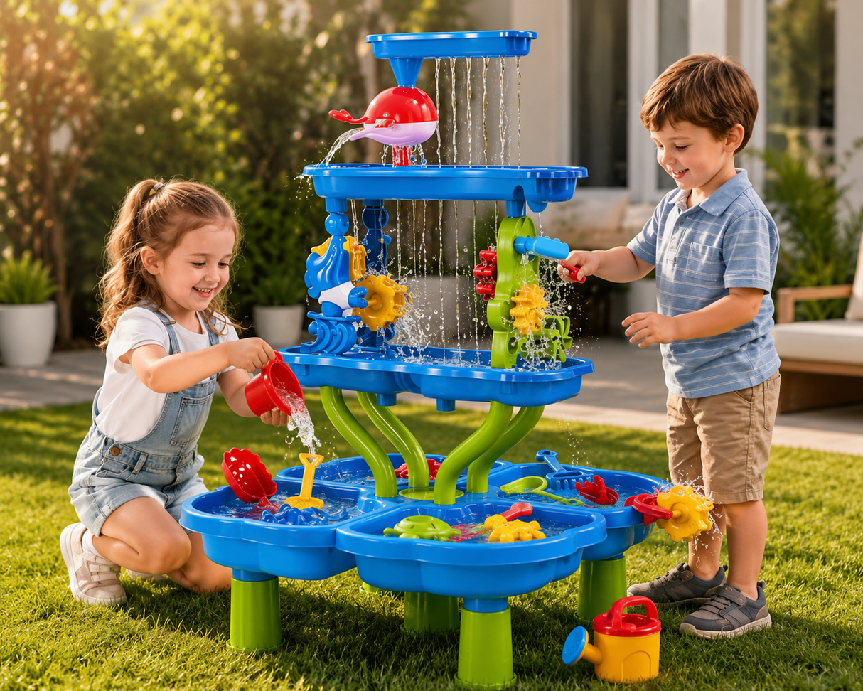 NuriBloom Splash Water Table Outdoor Water Play Set for Kids