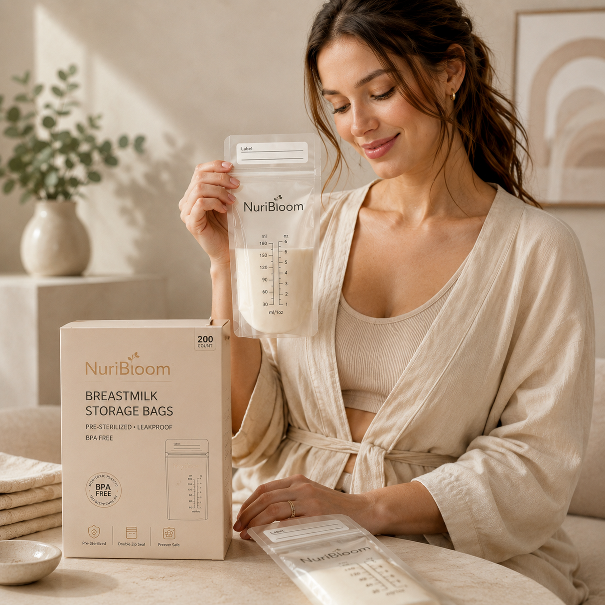 Emma Pre-Sterilized Leakproof Freezer Breastmilk Storage Bags