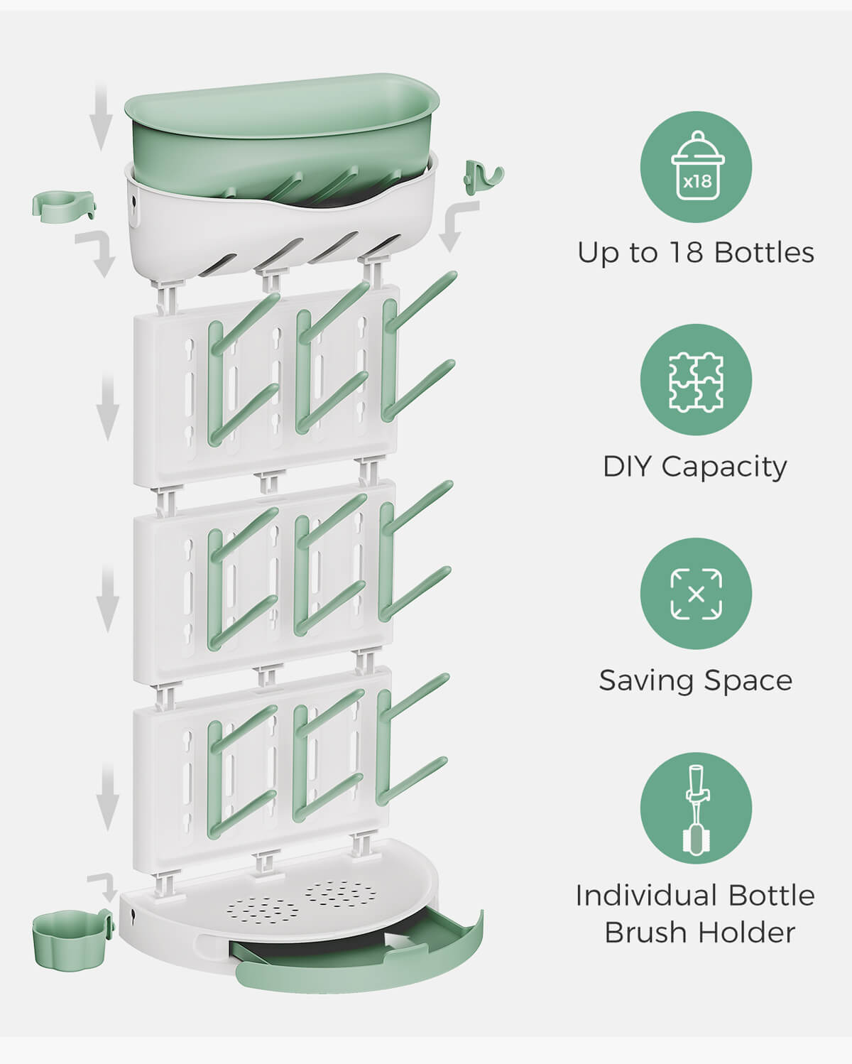 Charlotte Baby Bottle Drying Rack Set