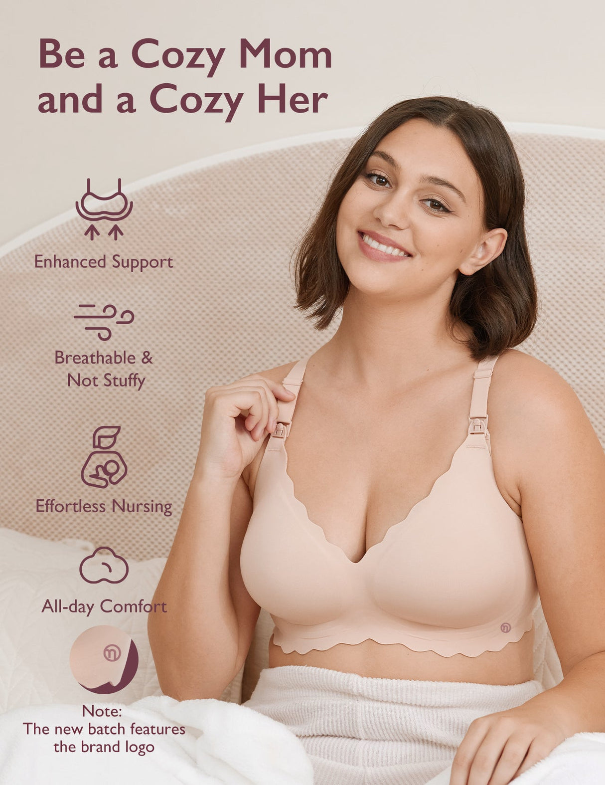 Elara Seamless Wirefree Nursing Pumping Support Bra