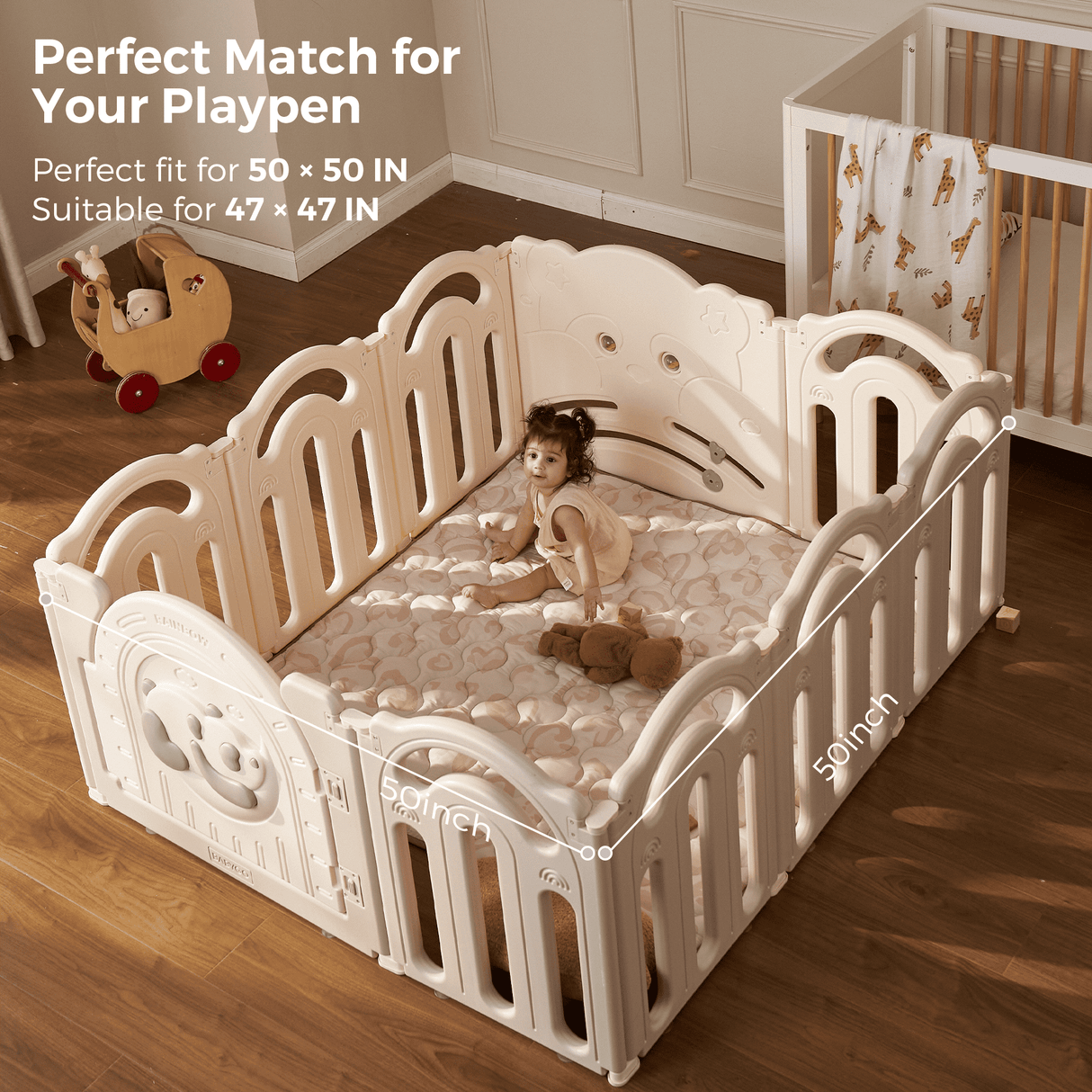 Luna Portable Baby Full Playmat Set for Playtime