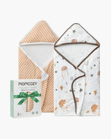 Sophia Newborn Hooded Towel Ultra Soft Absorbent Baby Towel Set