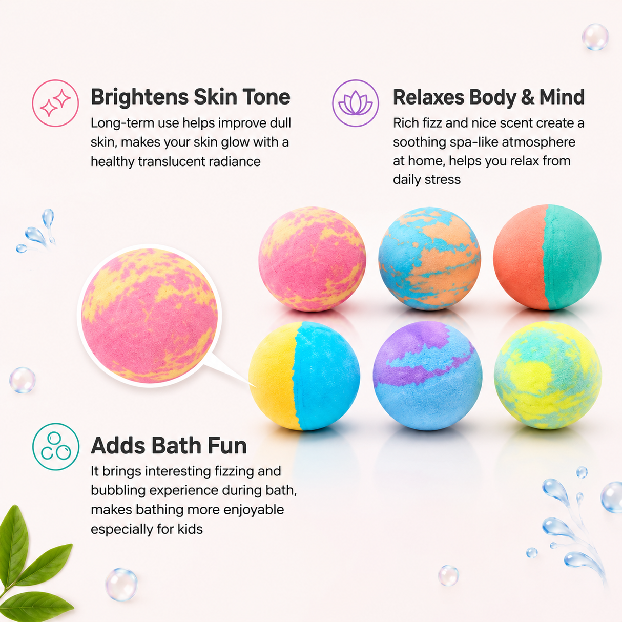 Sophia Bath Bombs Gift Set for Kids & Spa Relaxation