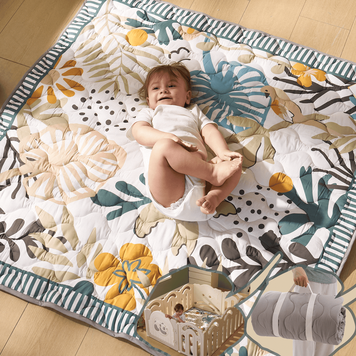 Luna Portable Baby Full Playmat Set for Playtime