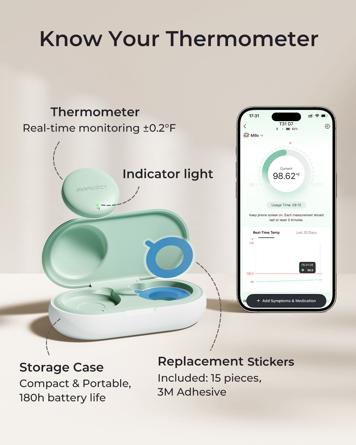 Emma Smart Baby Temperature Thermometer