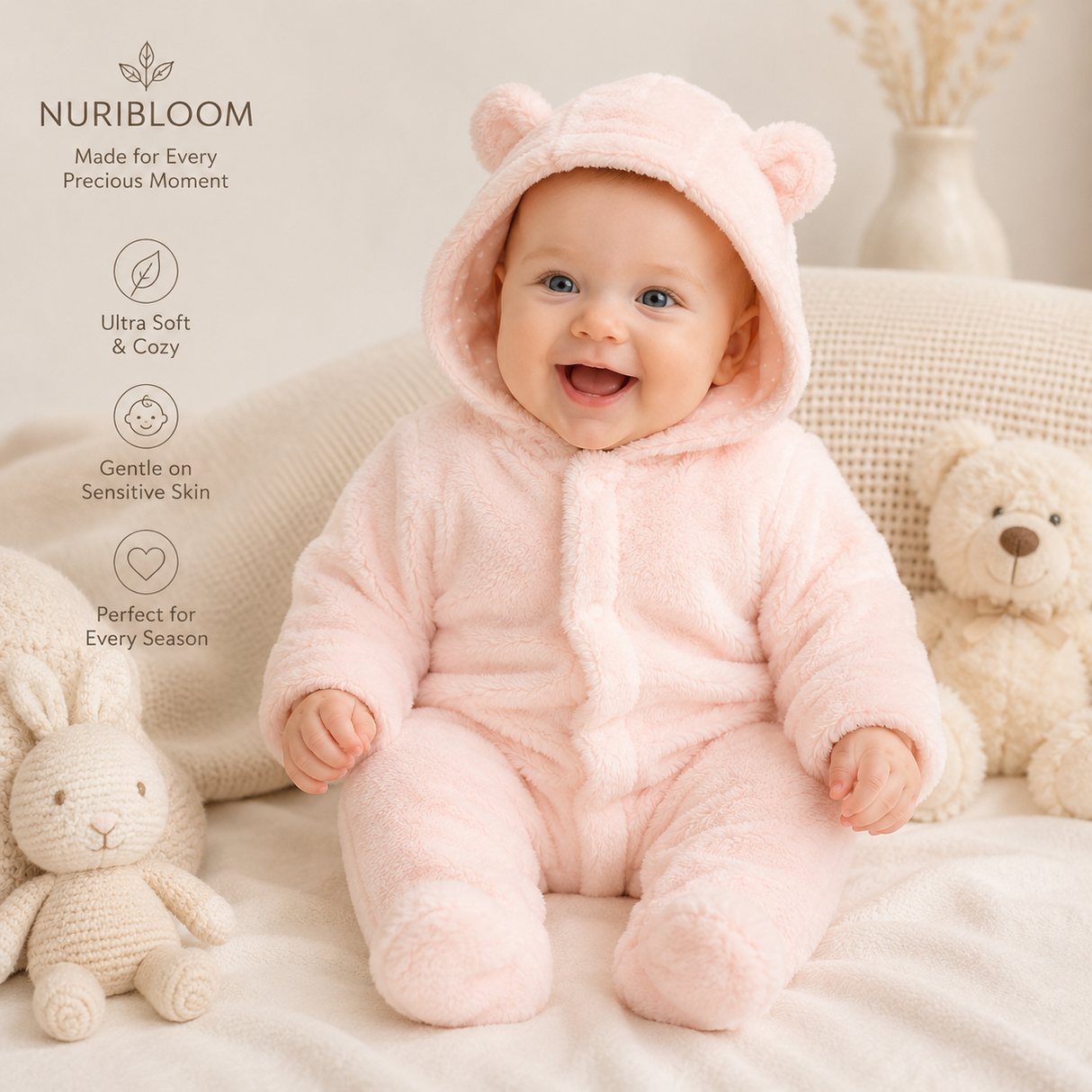 Sophia Magnetic Baby Footie Pajamas
