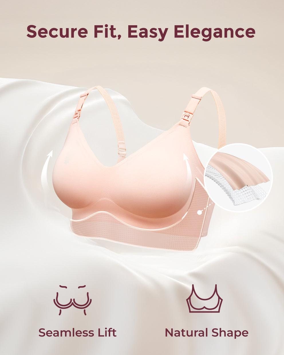 Amelia Seamless Maternity Nursing Support Bra