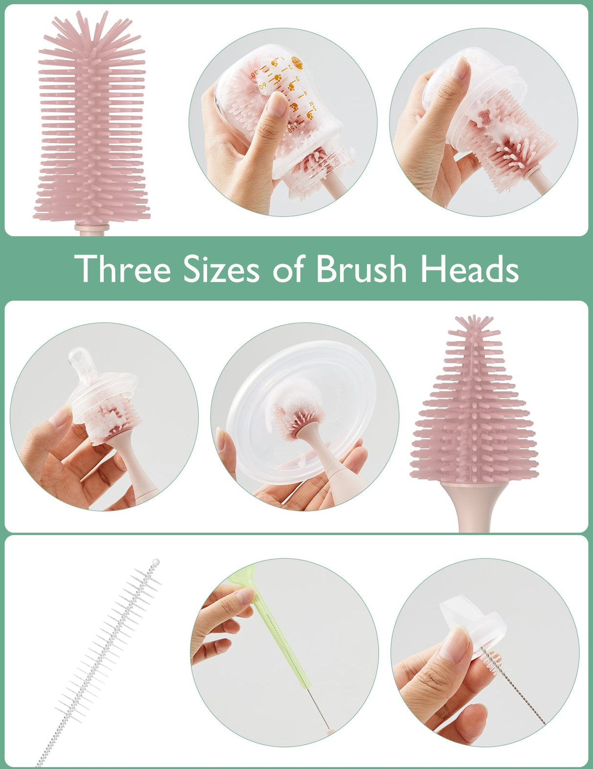 NuriBloom Luna Baby Bottle Brush Cleaning Kit