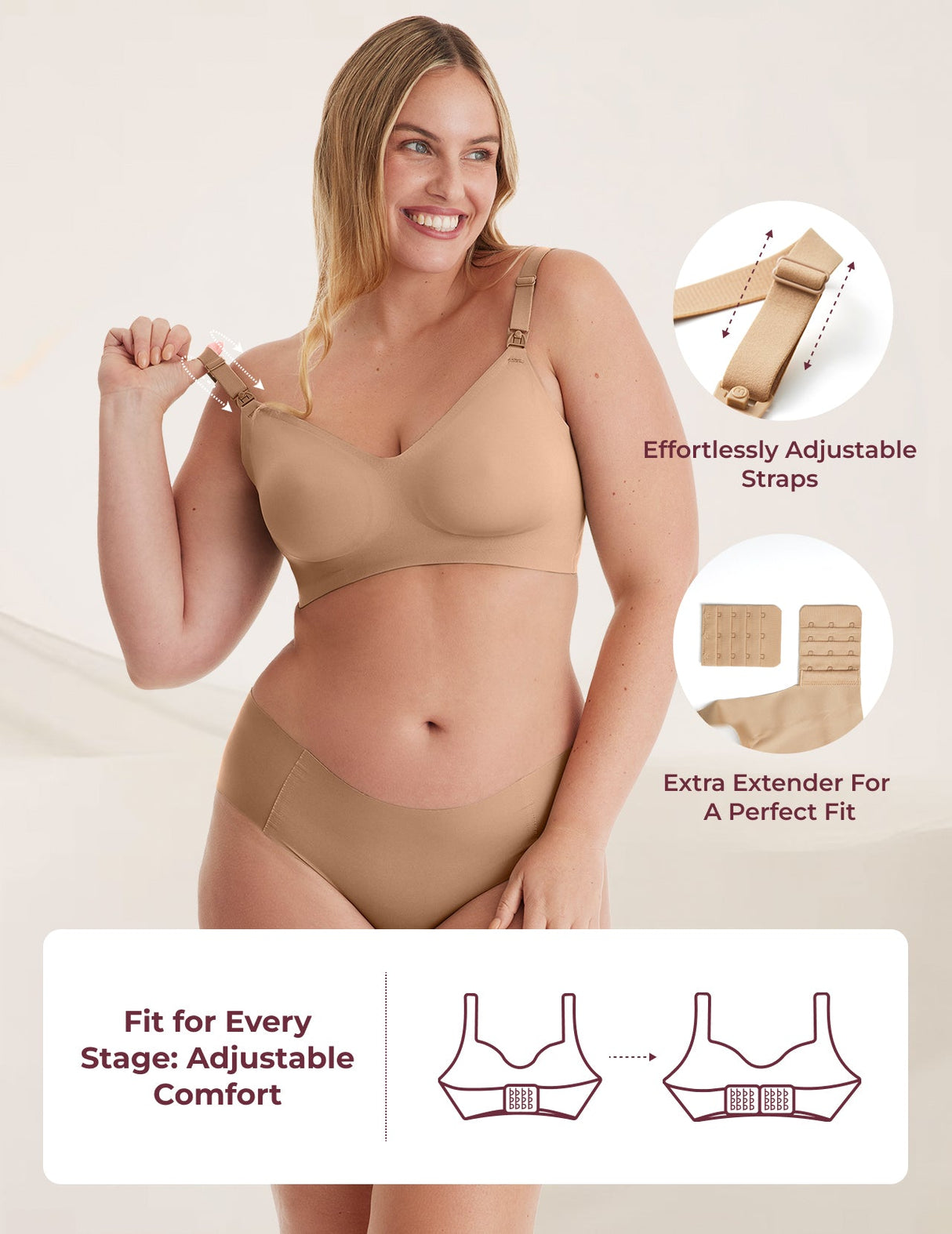 Amelia Seamless Maternity Nursing Support Bra