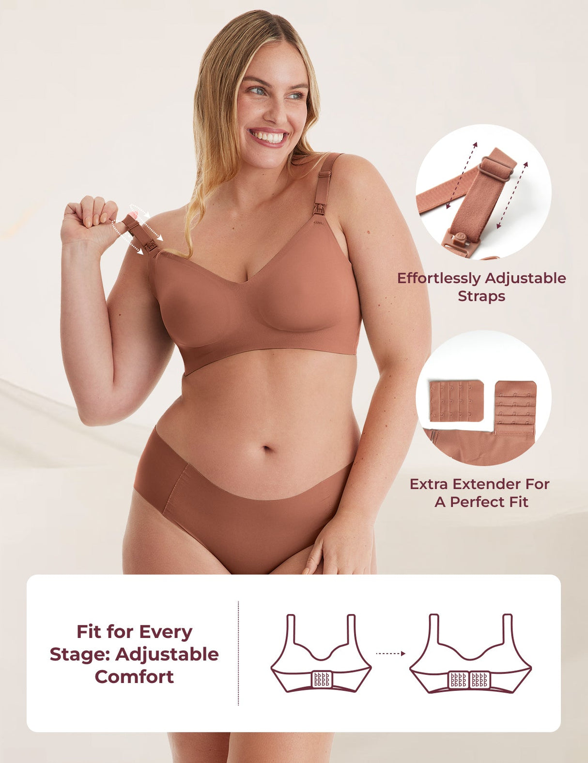 Amelia Seamless Maternity Nursing Support Bra