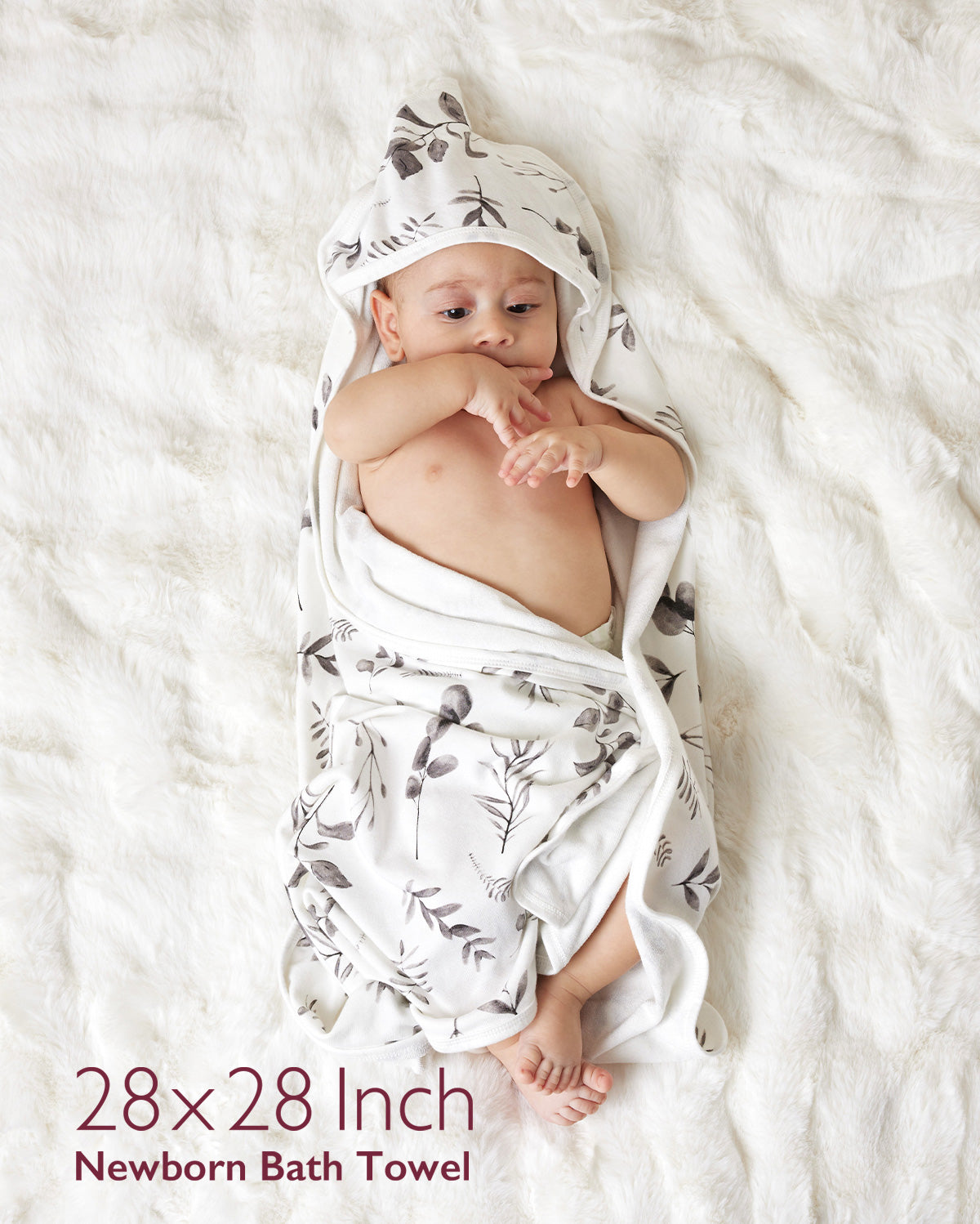 Sophia Newborn Hooded Towel Ultra Soft Absorbent Baby Towel Set