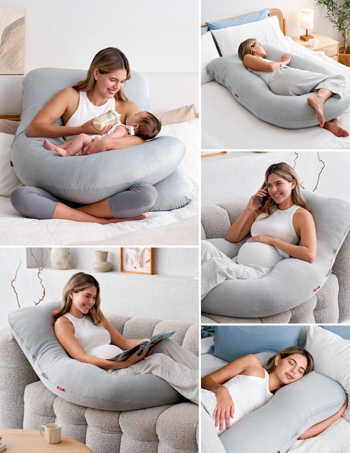 Poma U-Shape Plush Pregnancy Body Pillow