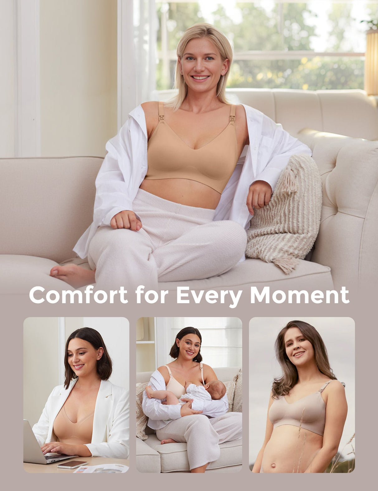 Amelia Seamless Maternity Nursing Support Bra