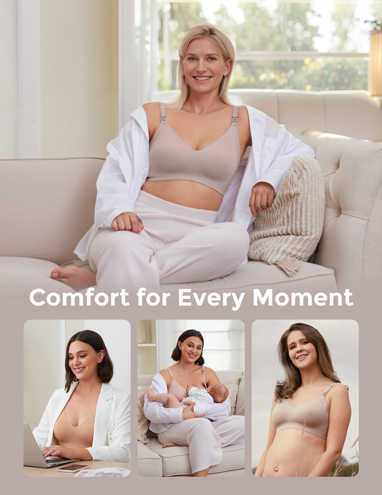 Amelia Seamless Maternity Nursing Support Bra