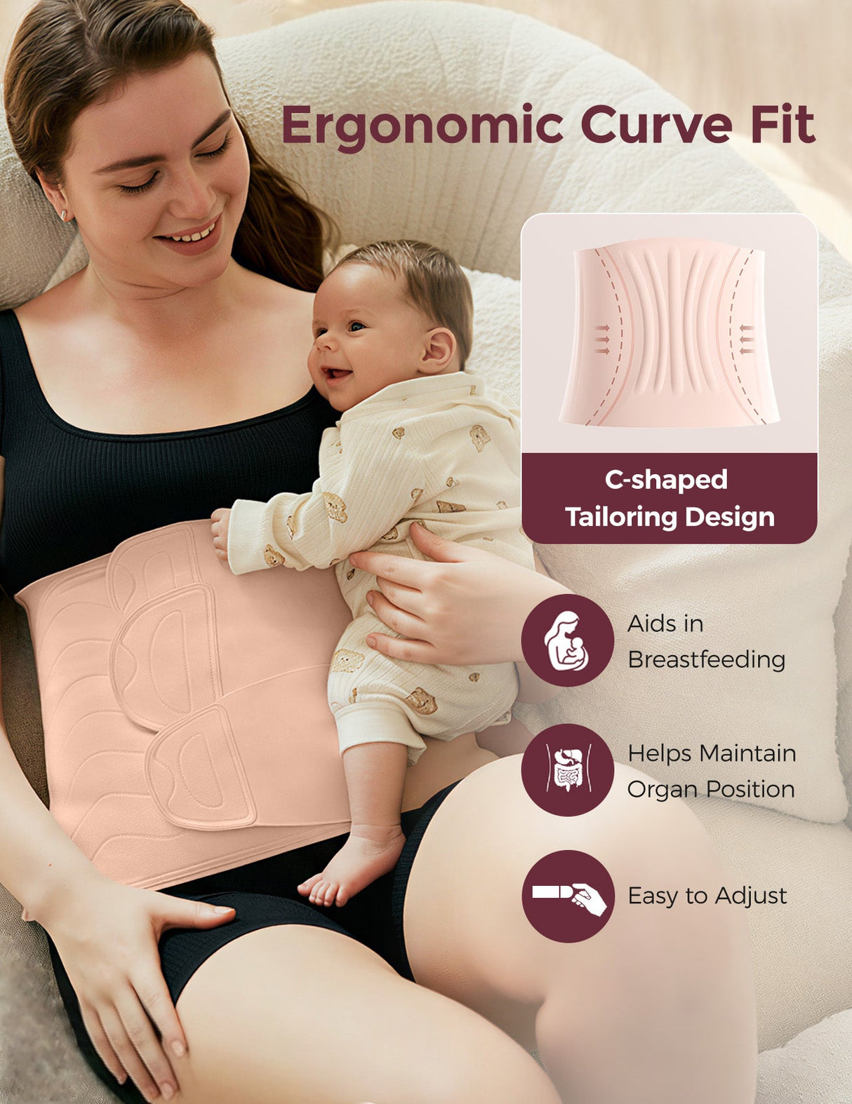 Jova Ergowrap Back Support Belly Wrap Band