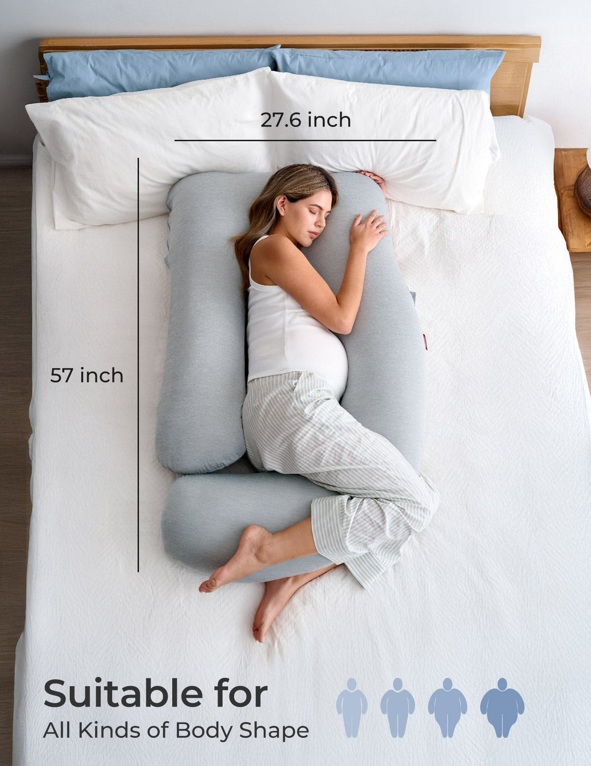 Poma U-Shape Plush Pregnancy Body Pillow