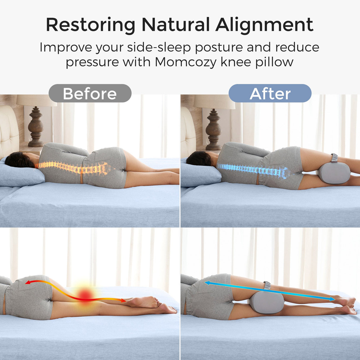 Sophia Cooling Knee Pillow Orthopedic Leg Support Cushion