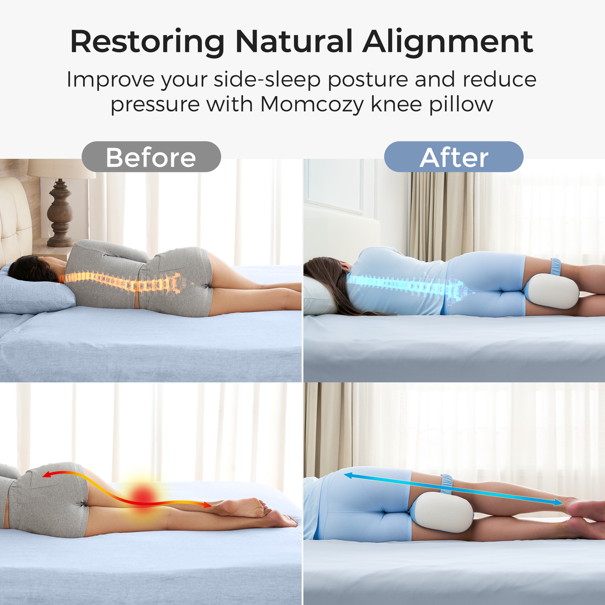 Sophia Cooling Knee Pillow Orthopedic Leg Support Cushion