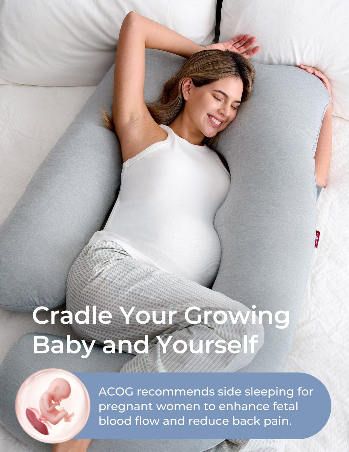 Poma U-Shape Plush Pregnancy Body Pillow