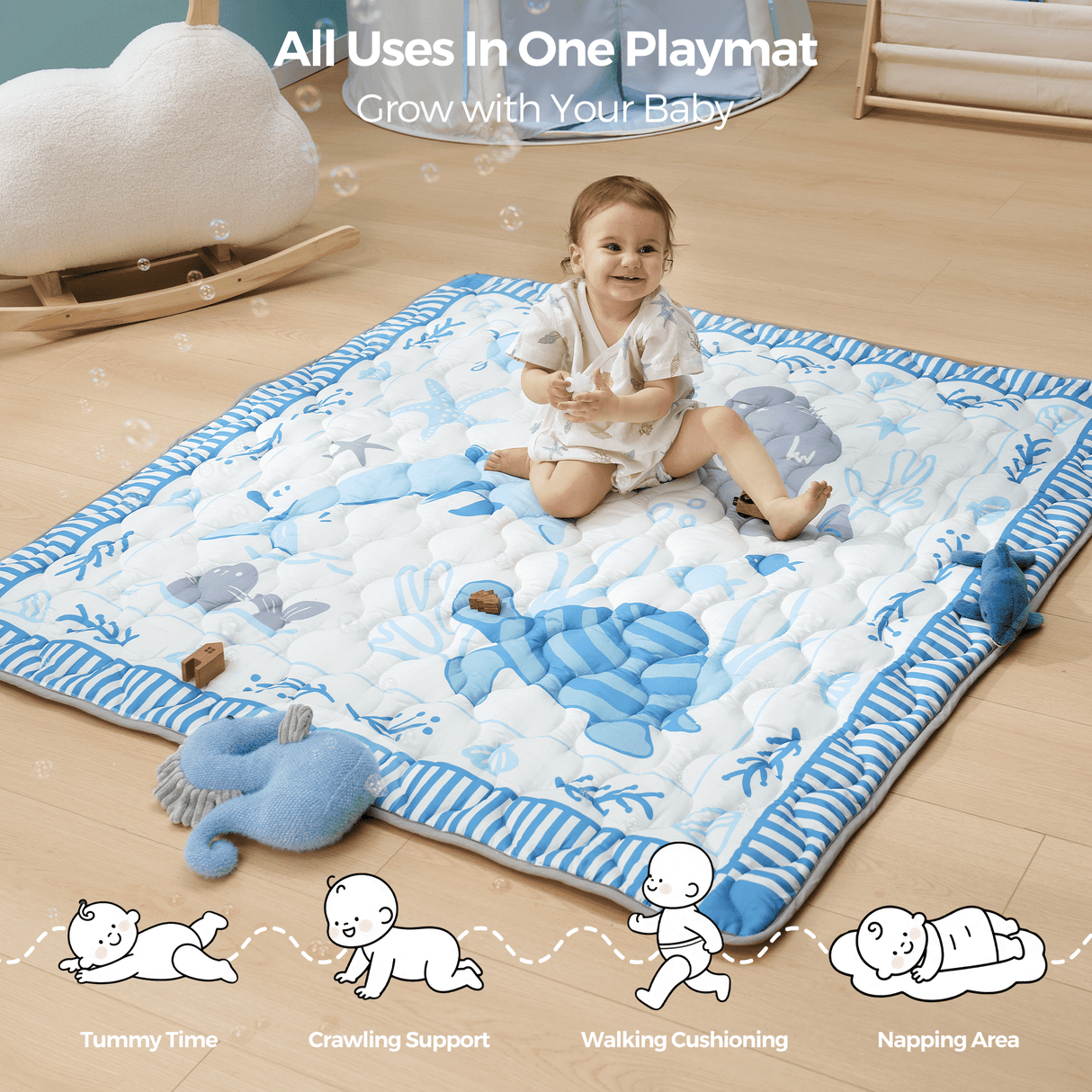 Luna Portable Baby Full Playmat Set for Playtime