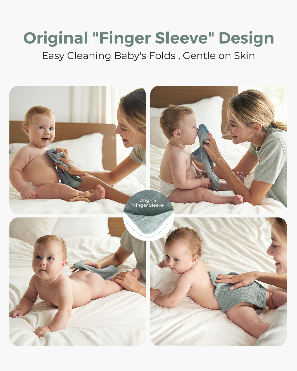 Ella Cotton Baby Washcloth Set