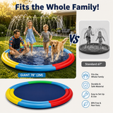 NuriBloom Splash Pad Water Play Sprinkler Mat for Kids and Dogs