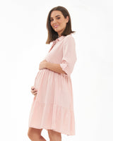Sophia Linen Maternity Dress