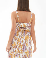 Olivia Tie-Back Linen Maternity Dress
