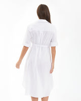 Amelia Maternity Linen Shirt Dress