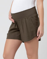 Mila Shirred Maternity Shorts
